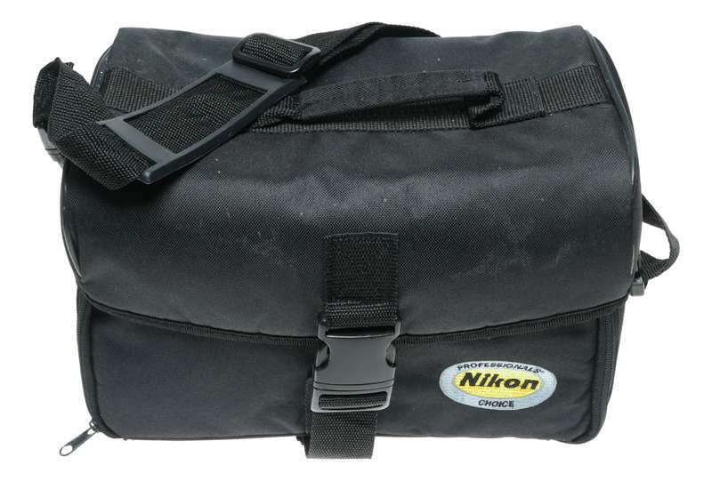 Nikon style camera bag vintage nylon shoulder black vintage