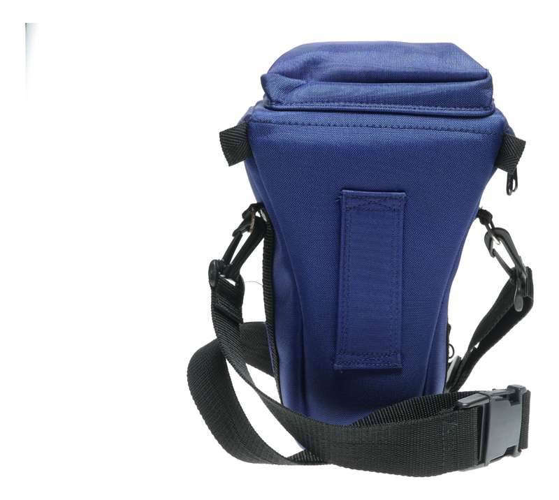 Blue Nylon CD used vintage SLR film camera case with strap