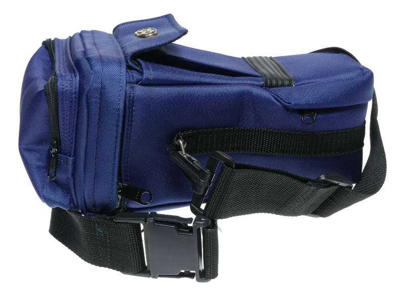 Blue Nylon CD used vintage SLR film camera case with strap