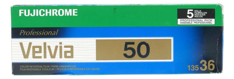 Velvia 50 Fujichrome film 135 asa 36 exp. Professional pack 5x rolls