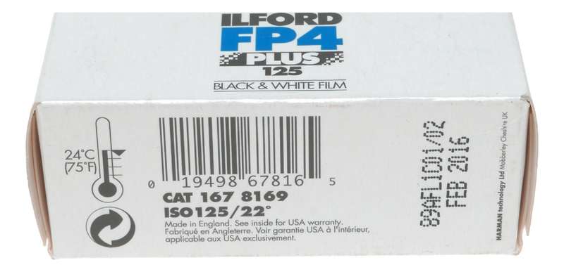 Ilford FP4 Plus 125 medium format 120 Black and white film expired