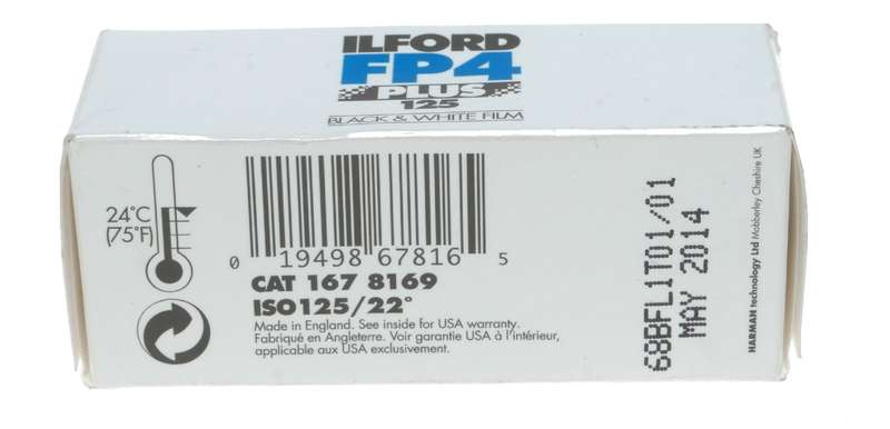 Ilford FP4 Plus 125 medium format 120 Black and white film expired