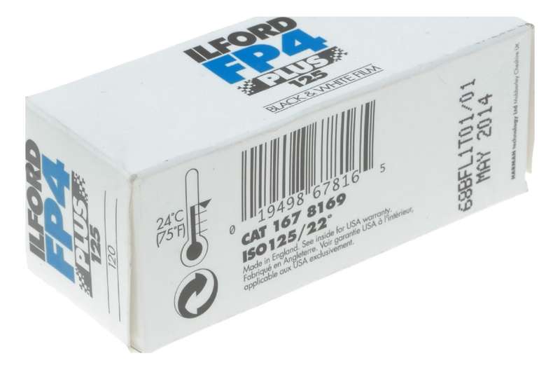 Ilford FP4 Plus 125 medium format 120 Black and white film expired