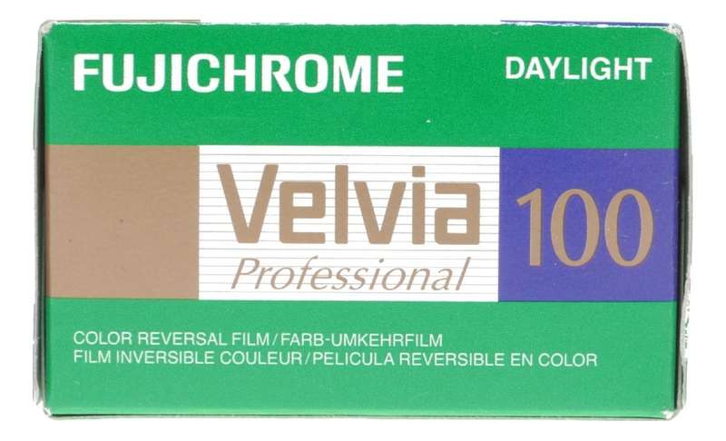 Fujifilm Fujichrome Velvia 100 professional daylight expired film