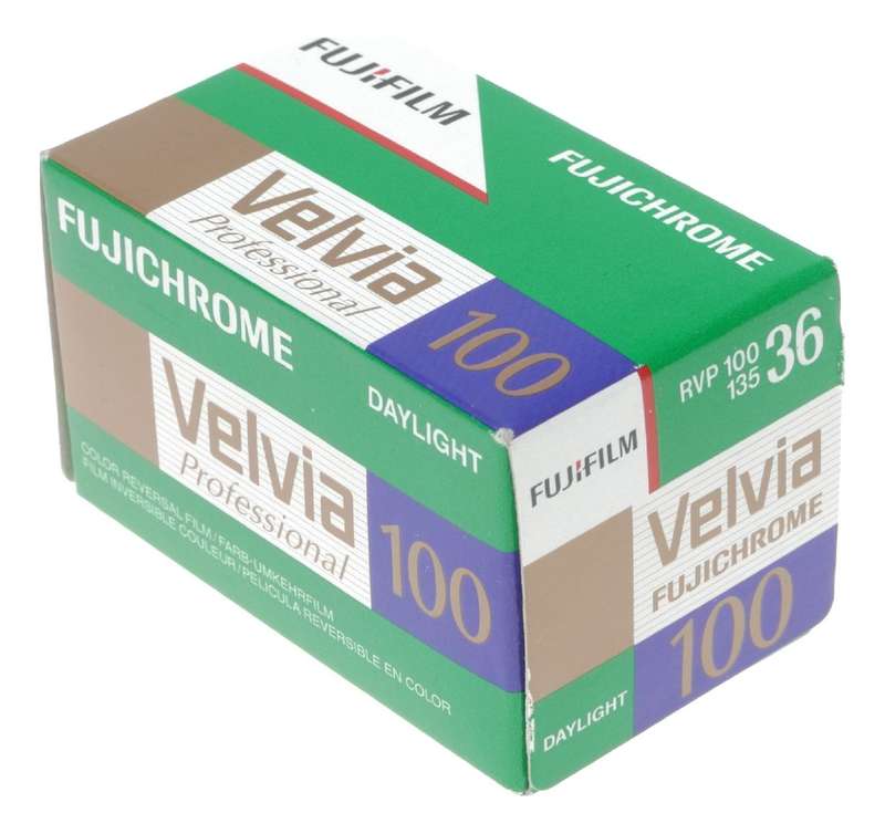 Fujifilm Fujichrome Velvia 100 professional daylight expired film