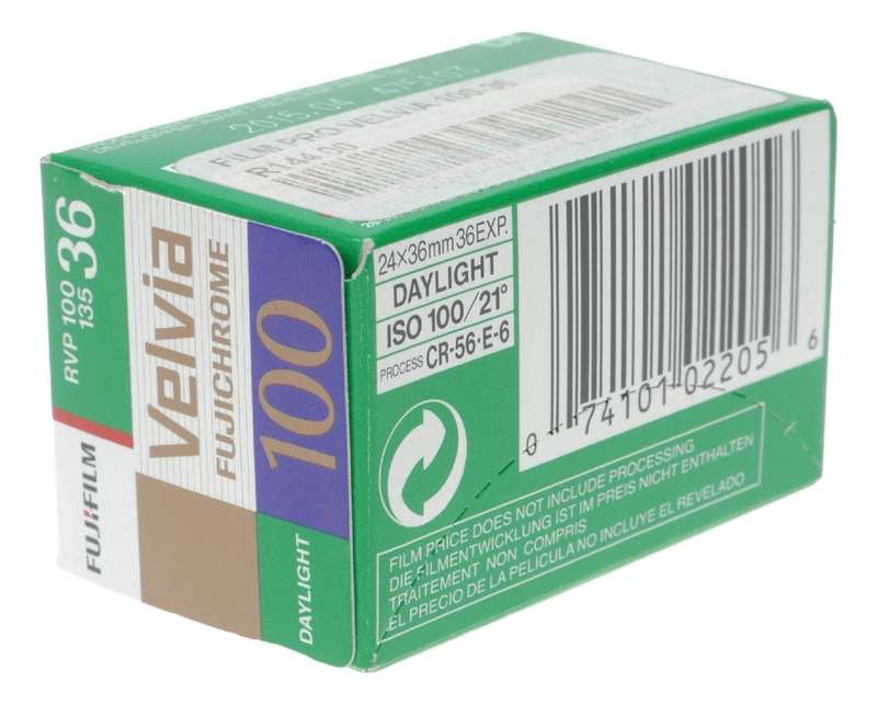 Fujifilm Fujichrome Velvia 100 professional daylight expired film