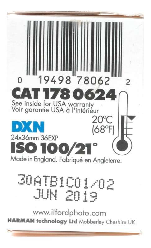 Ilford Delta 100 Professional film Black white negative 36 Exp.