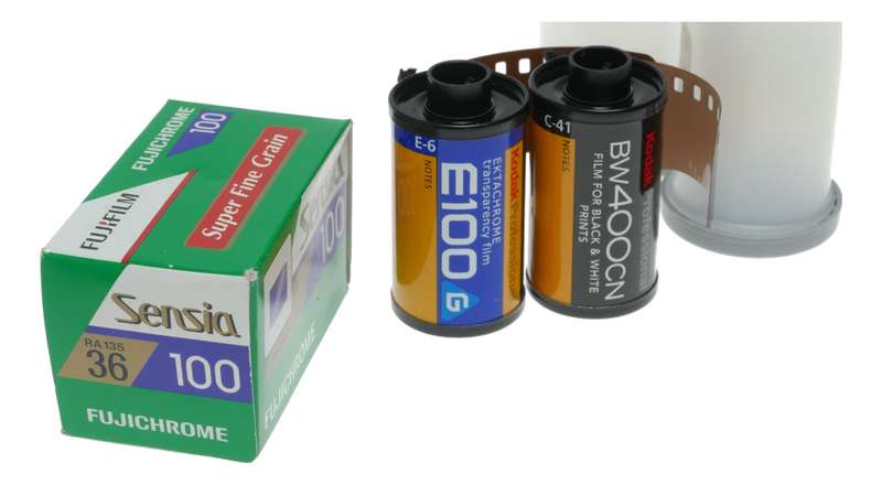 Fujichrome Sensia Color Slide Kodak Pro BW400CN Ektachrome Transparency Film