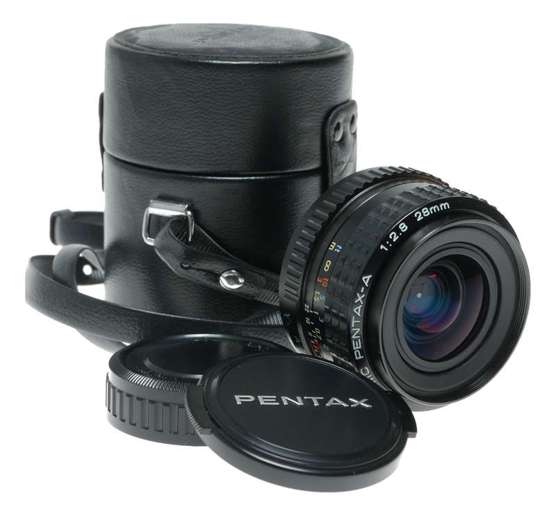 Pentax-A 1:2.8 28mm SMC Wide Angle SLR Camera Lens