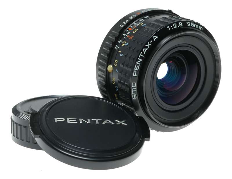 Pentax-A 1:2.8 28mm SMC Wide Angle SLR Camera Lens