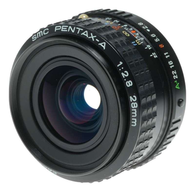 Pentax-A 1:2.8 28mm SMC Wide Angle SLR Camera Lens