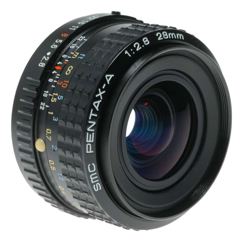 Pentax-A 1:2.8 28mm SMC Wide Angle SLR Camera Lens