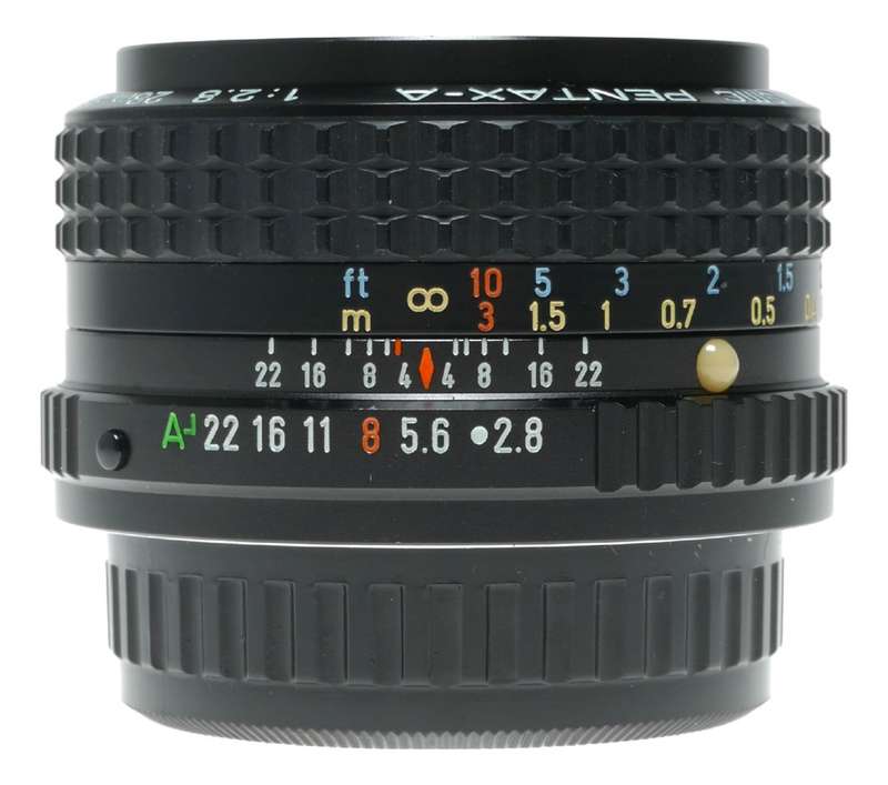 Pentax-A 1:2.8 28mm SMC Wide Angle SLR Camera Lens