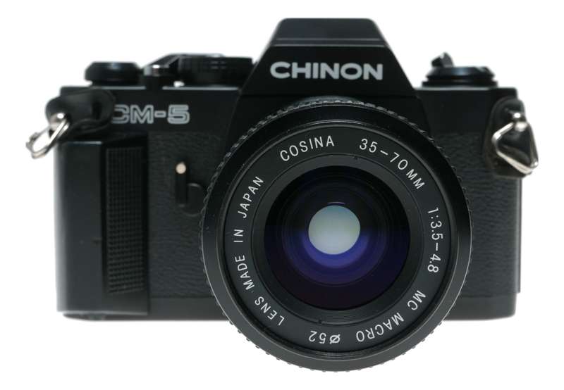 Chinon CM5 35mm Film SLR Camera Cosina 35-70 Macro Lens Hanimex Flash