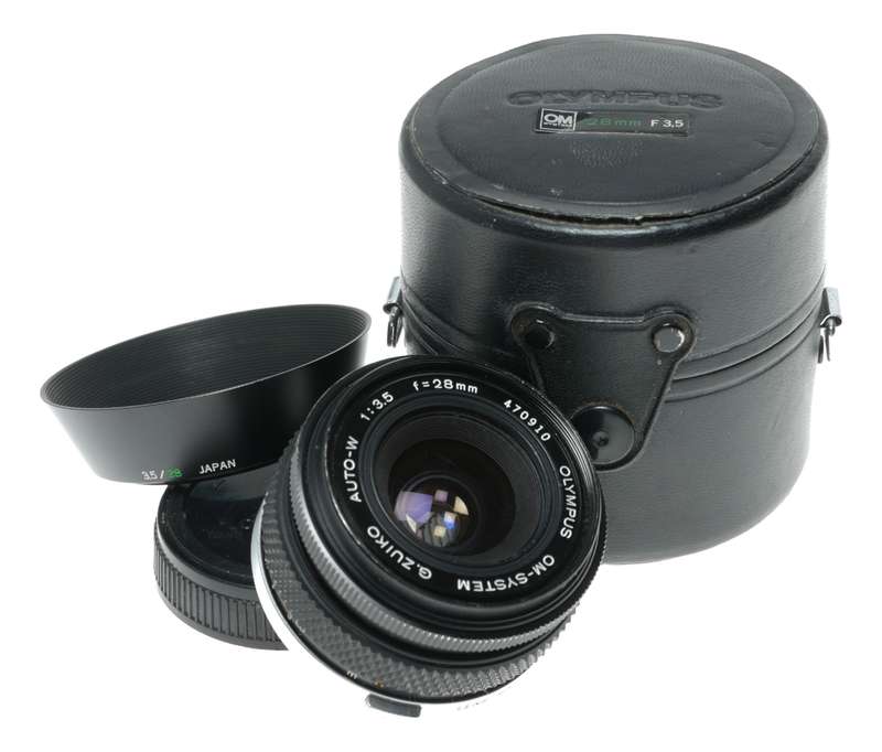 Olympus OM Auto-W 1:3.5 28mm Wide Angle Camera Lens Hood Cap Keeper