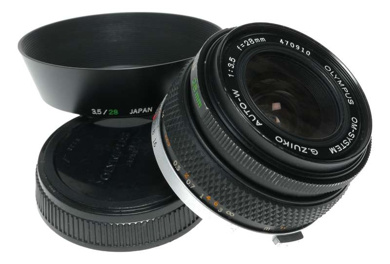 Olympus OM Auto-W 1:3.5 28mm Wide Angle Camera Lens Hood Cap Keeper