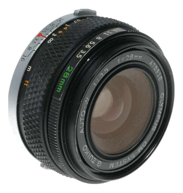 Olympus OM Auto-W 1:3.5 28mm Wide Angle Camera Lens Hood Cap Keeper