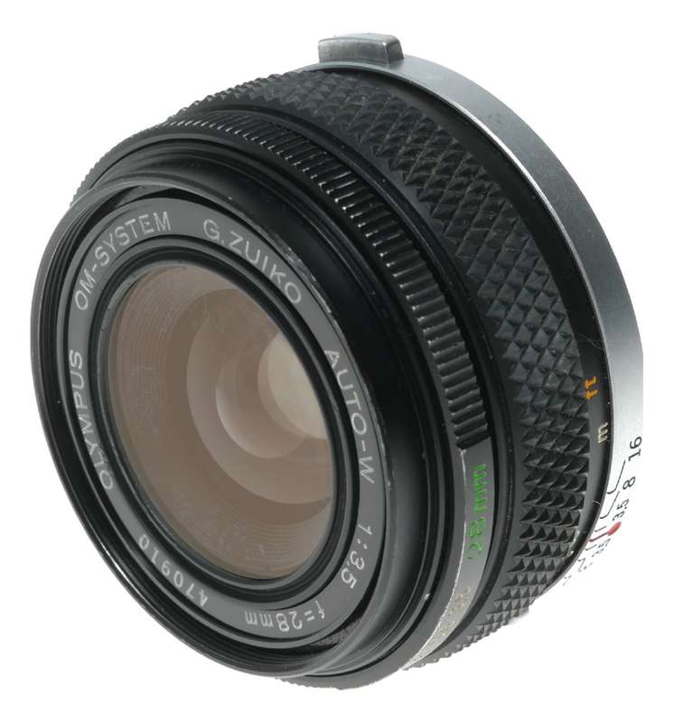 Olympus OM Auto-W 1:3.5 28mm Wide Angle Camera Lens Hood Cap Keeper