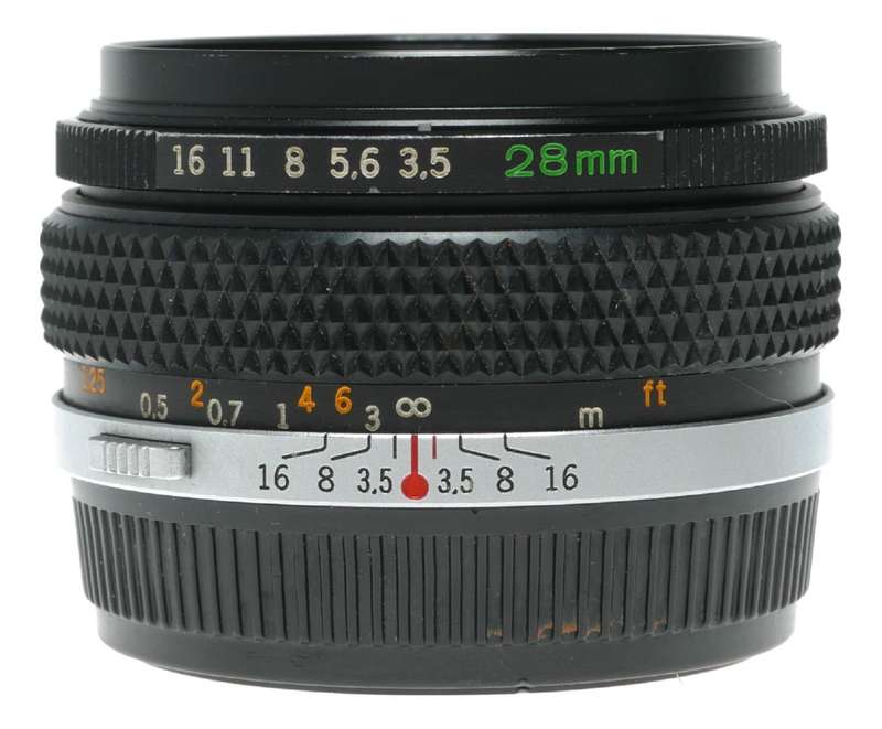 Olympus OM Auto-W 1:3.5 28mm Wide Angle Camera Lens Hood Cap Keeper