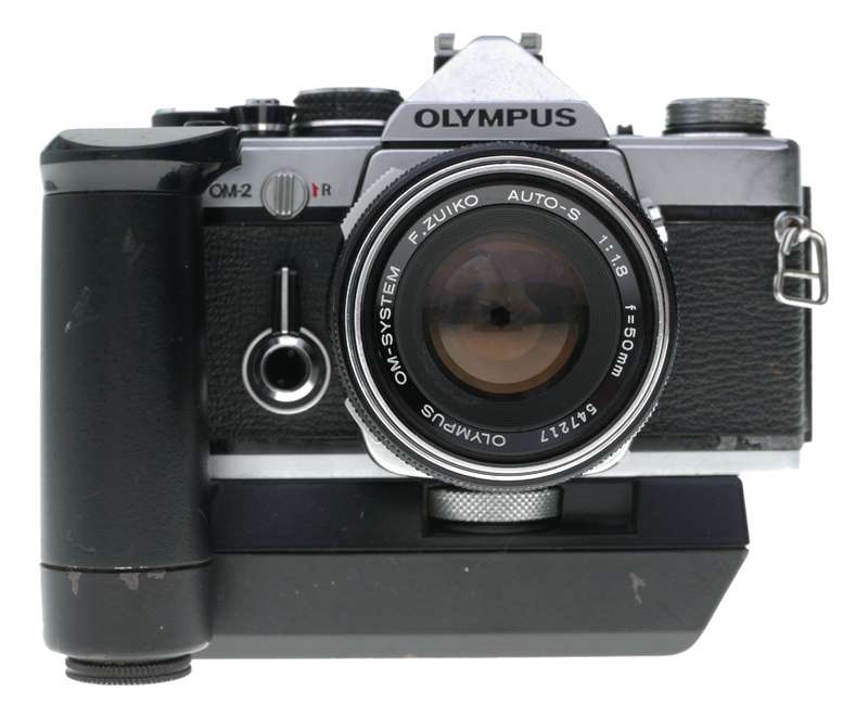 Olympus OM2 SLR Film Camera Auto-S 1.8 50mm Lens Motor Drive