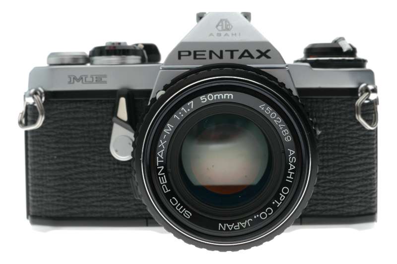 Pentax ME 35mm Film SLR Camera 1.7/50 Flight Case Auto Bellows M Accessories
