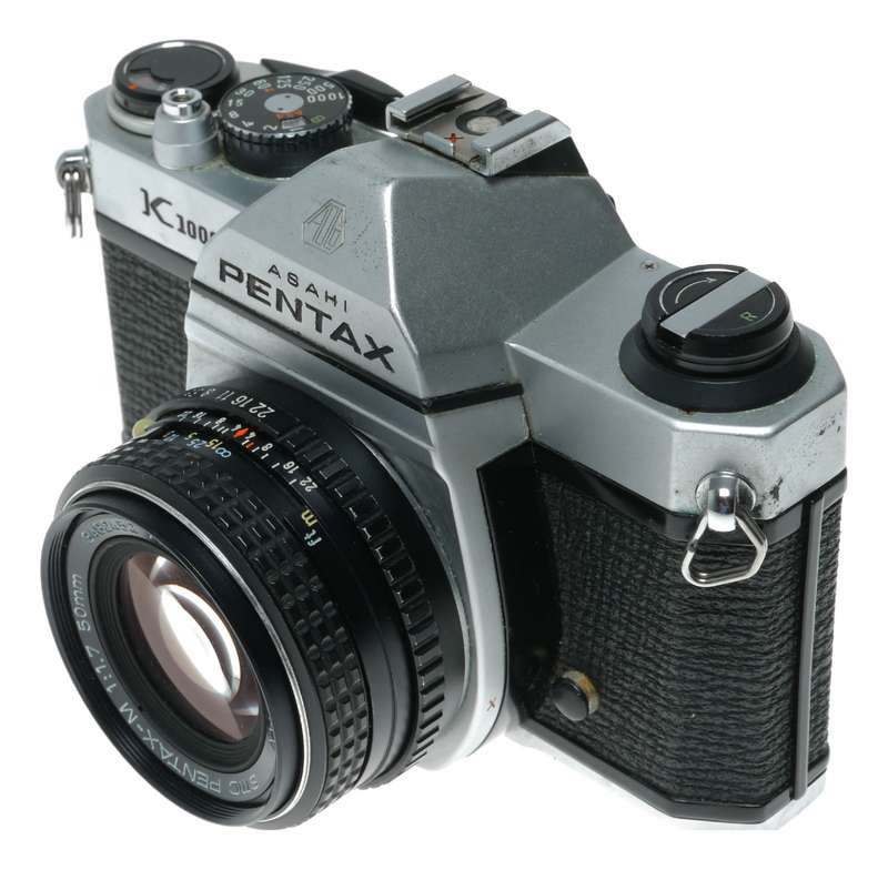 Asahi Pentax K1000 35mm Film Camera SMC 1.7/50 Lens Caps Strap