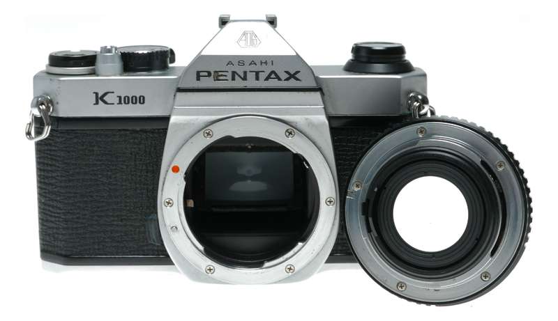 Asahi Pentax K1000 35mm Film Camera SMC 1.7/50 Lens Caps Strap