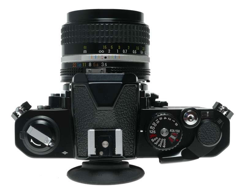 Nikon FM2 Black SLR 35mm Film Camera Body 3.5/28 Nikkor Free Lens