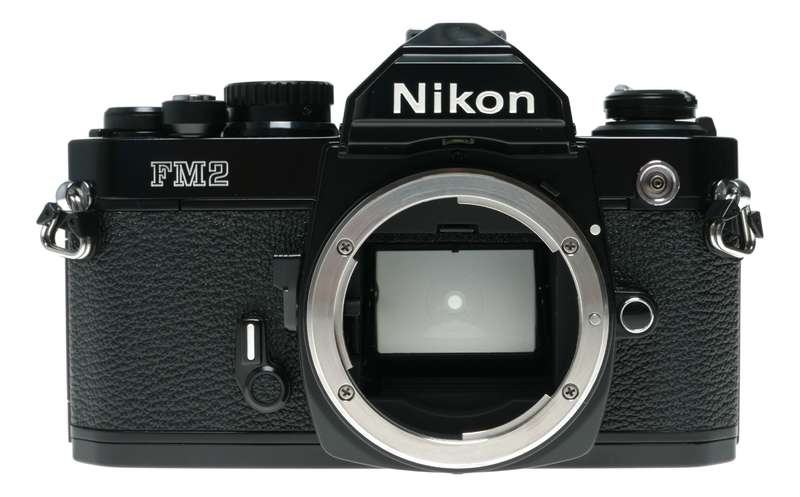 Nikon FM2 Black SLR 35mm Film Camera Body 3.5/28 Nikkor Free Lens