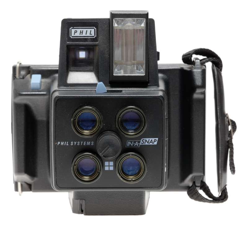 Phil systems in-a-snap polaroid ID vintage camera