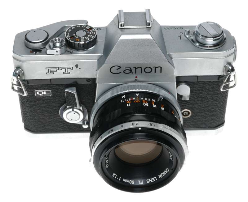 Canon FT QL 35mm Film SLR Camera FL Lens 1.8/50