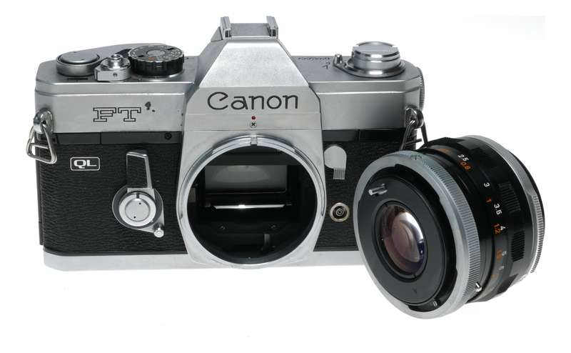Canon FT QL 35mm Film SLR Camera FL Lens 1.8/50