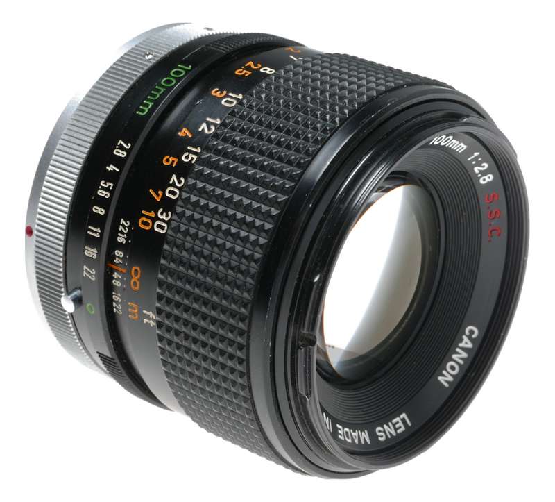 Canon FD Mount 1:2.8 100mm S.S.C. SLR Tele Camera Lens