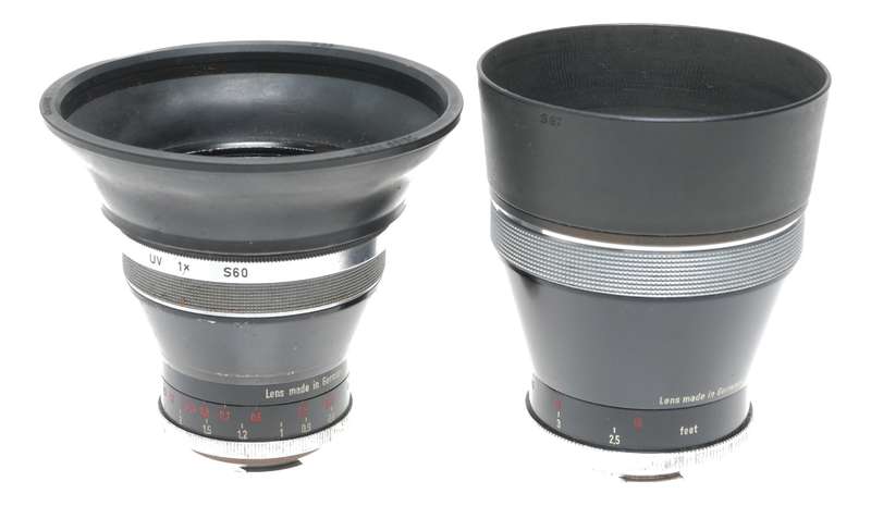 Carl Zeiss Pro-Tessar Camera Lenses 3.2/35mm 4/115mm Contaflex