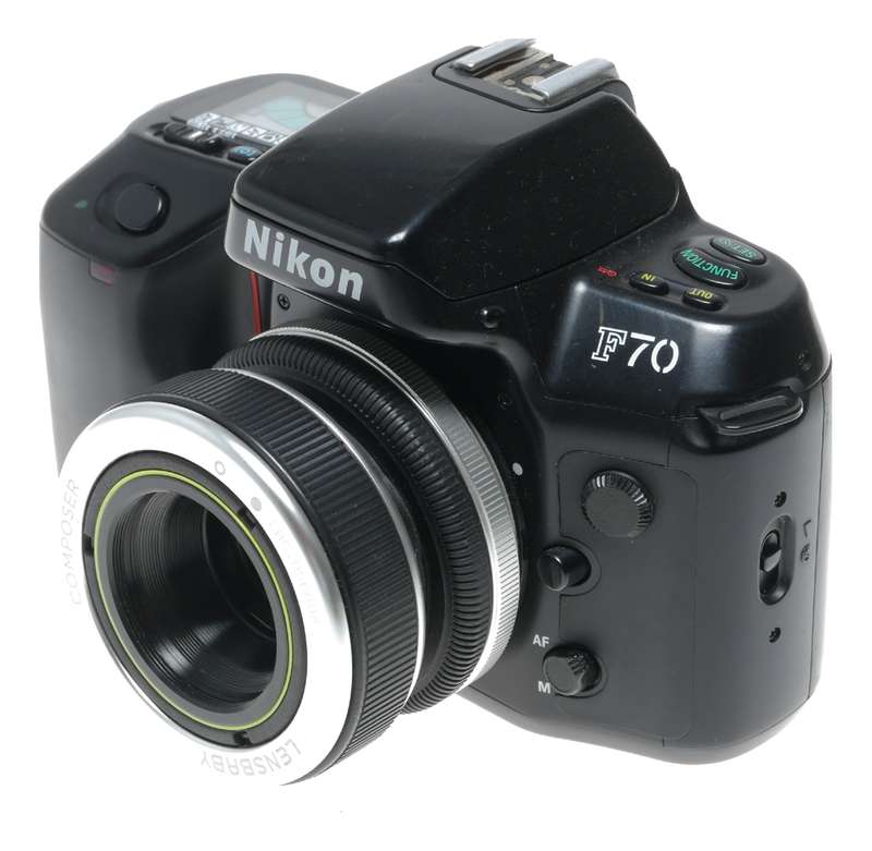 Nikon F70 35mm Film SLR Camera F-Mount Composer Lensbaby