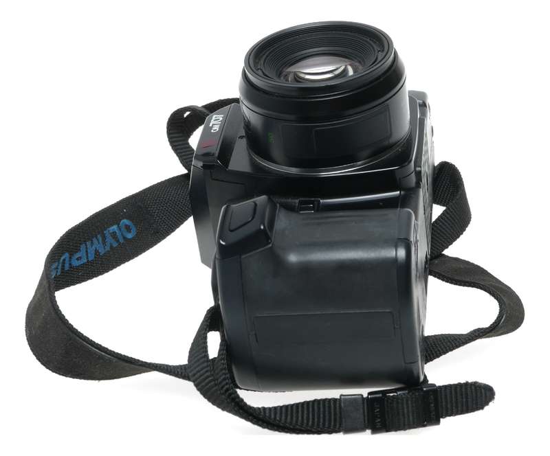Olympus OM707 AF 1.8/50 SLR 35mm Film Camera Powerflash Grip