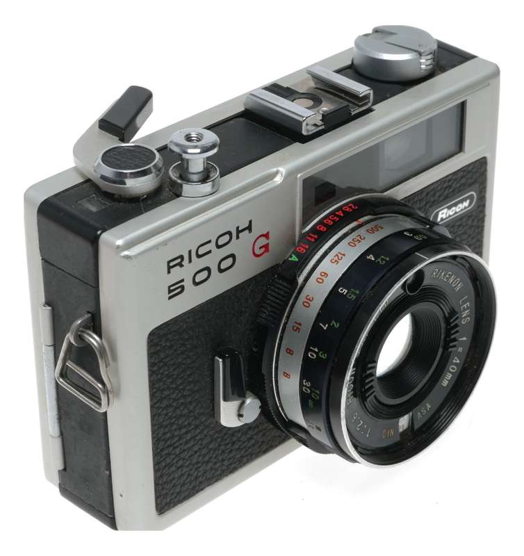 Ricoh 500G 35mm Film Rangefinder Camera Rikenon 2.8/40