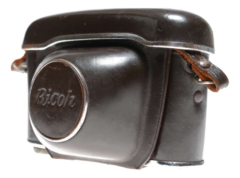 Ricoh ever ready vintage film camera antique leather case w. strap