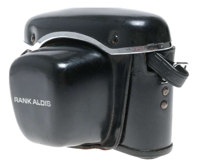 Rank Aldis Black vintage film camera antique leather case