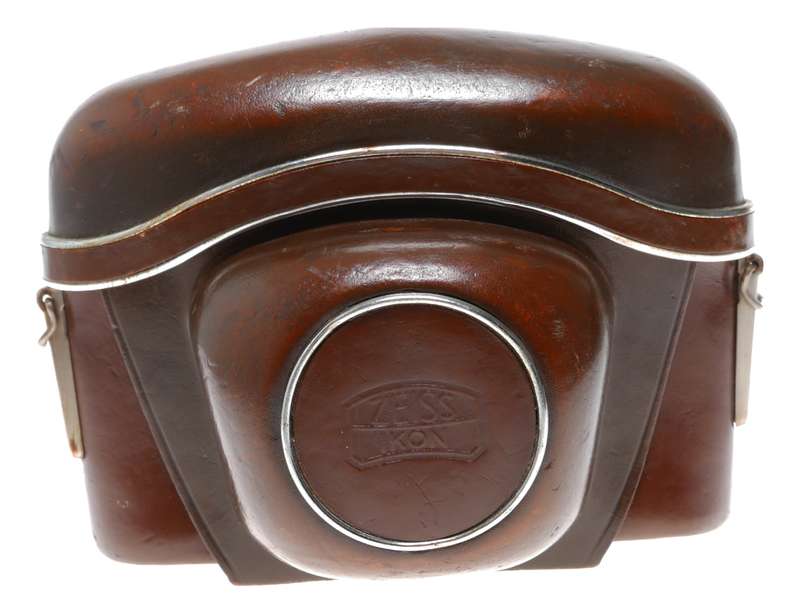 Zeiss Contaflex brown vintage film camera antique leather ever ready case