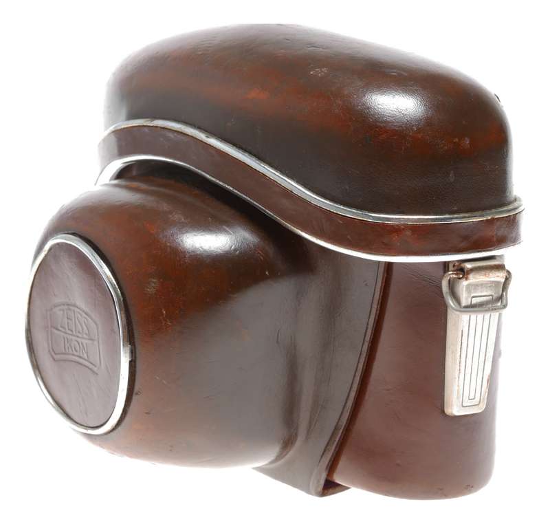 Zeiss Contaflex brown vintage film camera antique leather ever ready case
