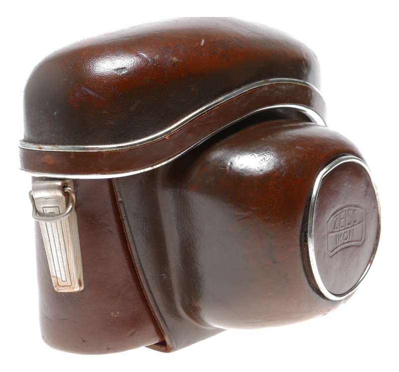 Zeiss Contaflex brown vintage film camera antique leather ever ready case