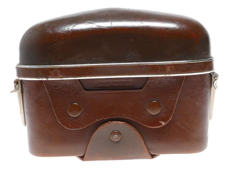 Zeiss Contaflex brown vintage film camera antique leather ever ready case