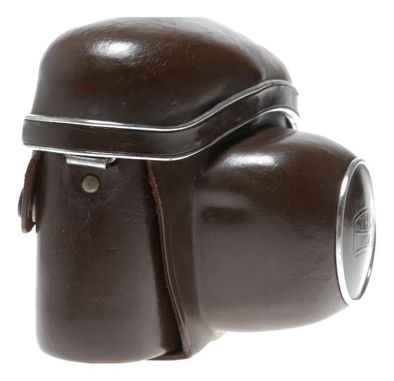 Zeiss Ikon Ever ready brown vintage film camera antique leather hard case
