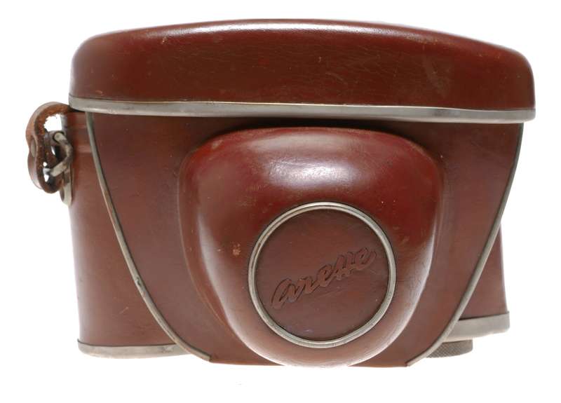 ARETTE brown ever ready vintage film camera antique hard case