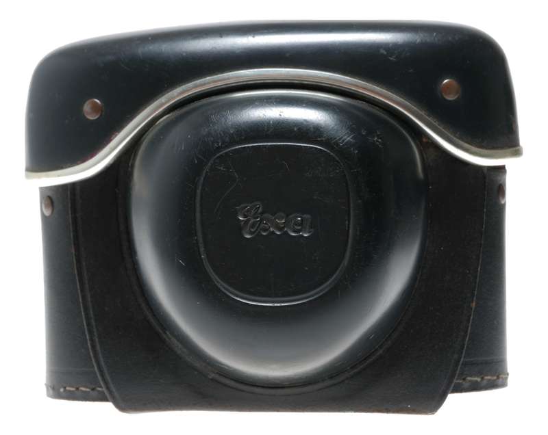 Black EXA vintage film camera antique leather hard case