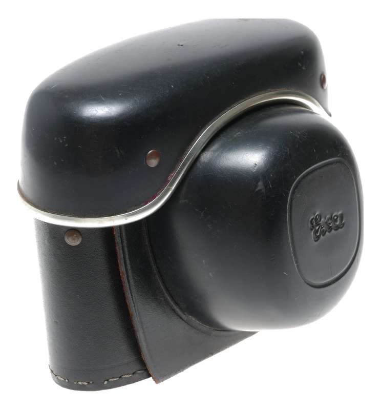 Black EXA vintage film camera antique leather hard case