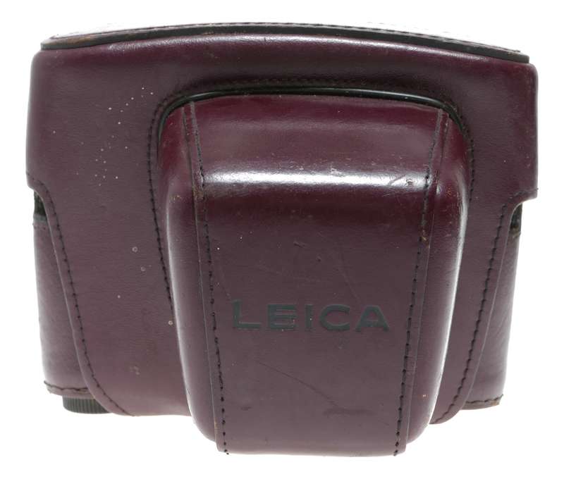 Leica SLR burgundy vintage film camera antique ever ready leather case
