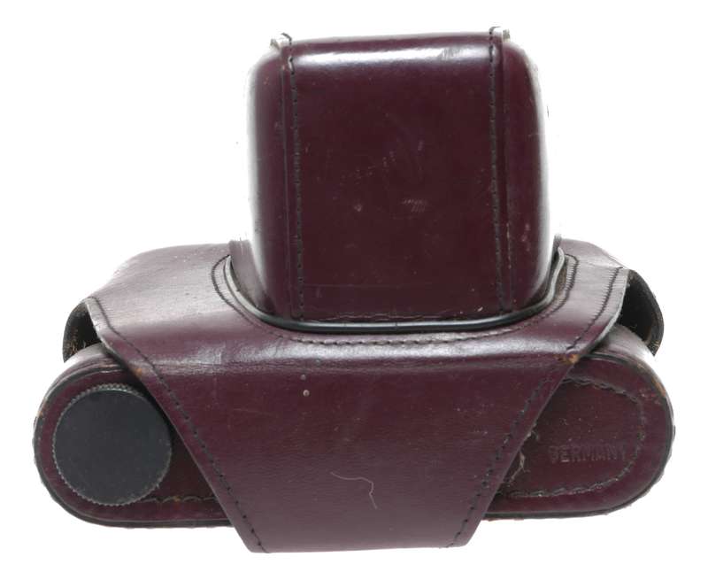 Leica SLR burgundy vintage film camera antique ever ready leather case