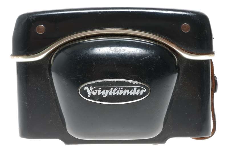 Voigtlander black vintage film camera antique ever ready hard case